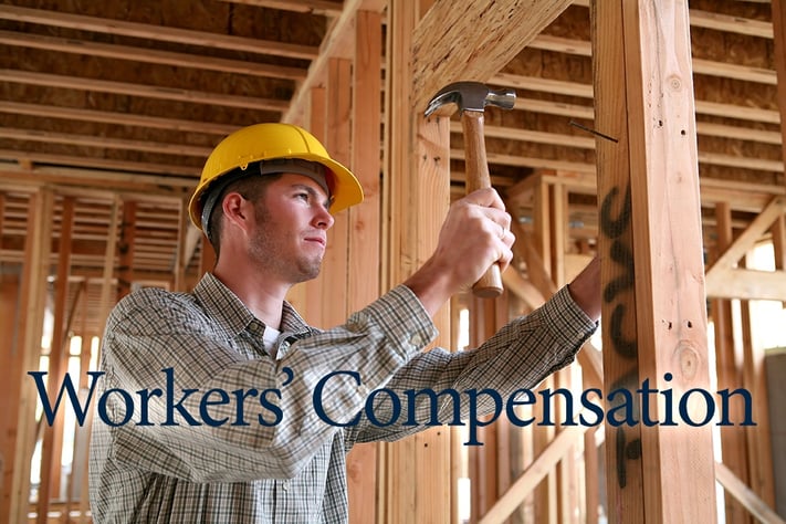 workers compensation construction worker stock photo